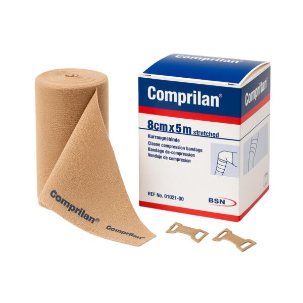 Venda de Alta Compresión Comprilan – 8 cm x 5 m