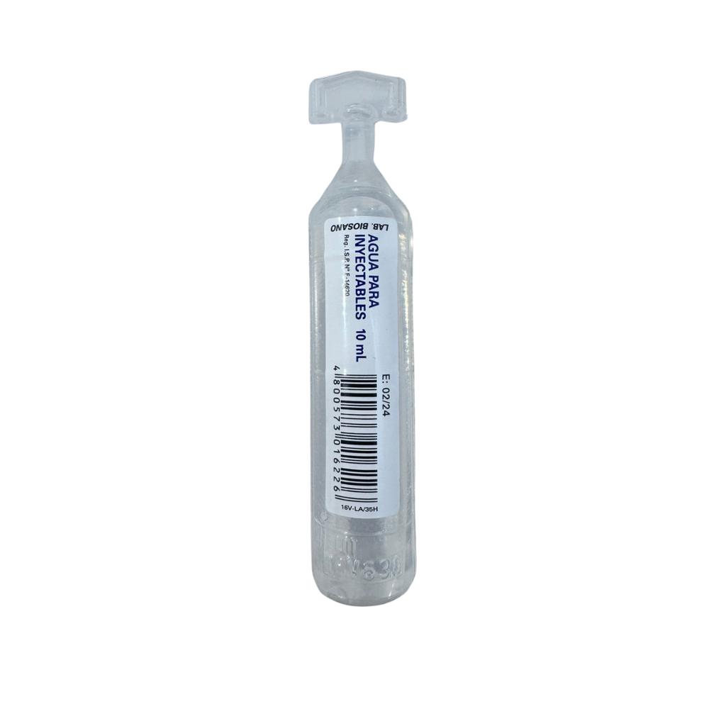 Agua para Inyectables 10 ml