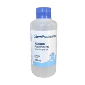 Alcohol desinfectante al 70% 250 ml con registro ISP - Difem