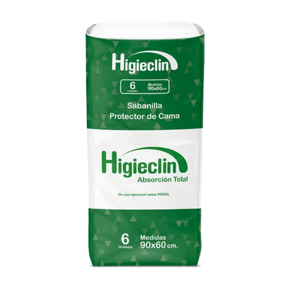 Sabanilla Higieclin Sin Gel 90X60 - 6 Unidades