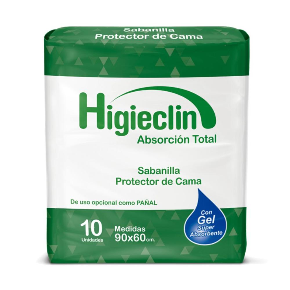 Sabanilla Higieclin Con Gel 90x60 - 10 Unidades