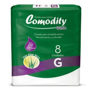 Pañal Adulto Comodity Basic - Talla G - 8 Unidades