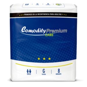 Pañal Adulto Comodity Premium - Talla M - 8 Unidades