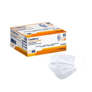 Mascarilla 3 pliegues blanca de Uso Medico - Caja de 50 unds