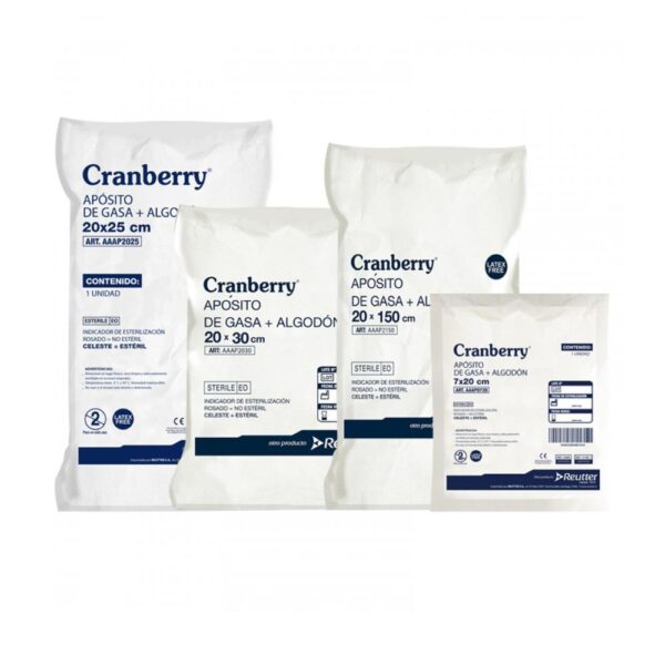 Apósito de Gasa Estéril Tejida 10 unidades - Cranberry