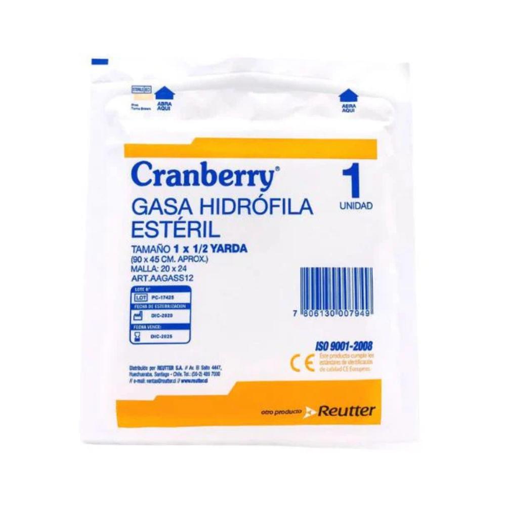 Gasa Hidrófila Estéril 12 unidades - Cranberry