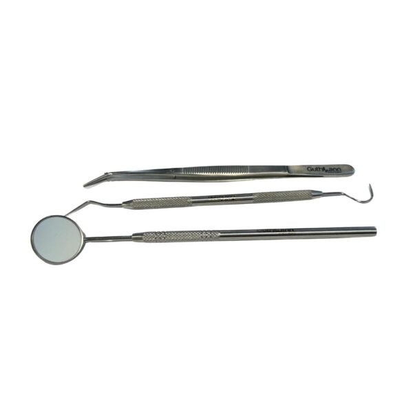 Kit de Examinación Dental (Sonda Carie - Espejo - Pinza) - Guthmann