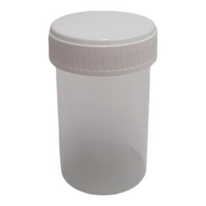 Frasco muestra de orina 60 ml Estériles Tapa Rosca Blanca - Bolsa 25 unidades