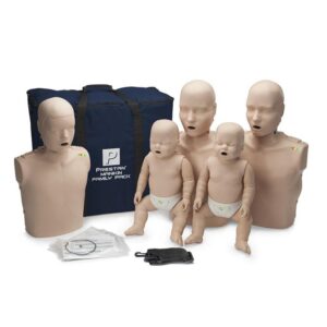 Maniquí Prestan pack familiar con monitor - 2 torso adulto, 1 niño y 2 lactantes