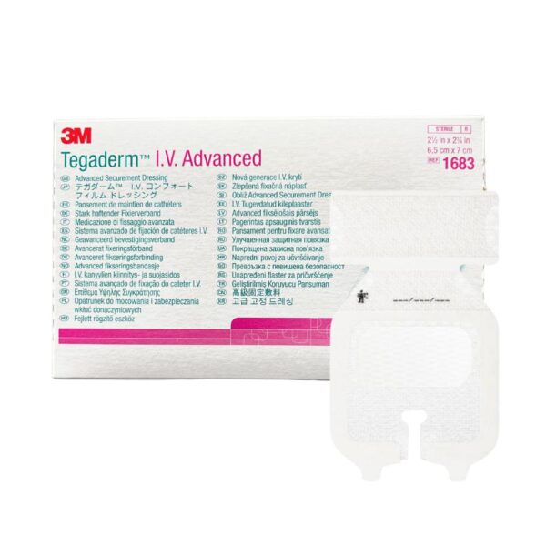 Tegaderm 1683 IV Avanzado Catéter Periférico 3M- 6.5 x 7 cm - Unidad
