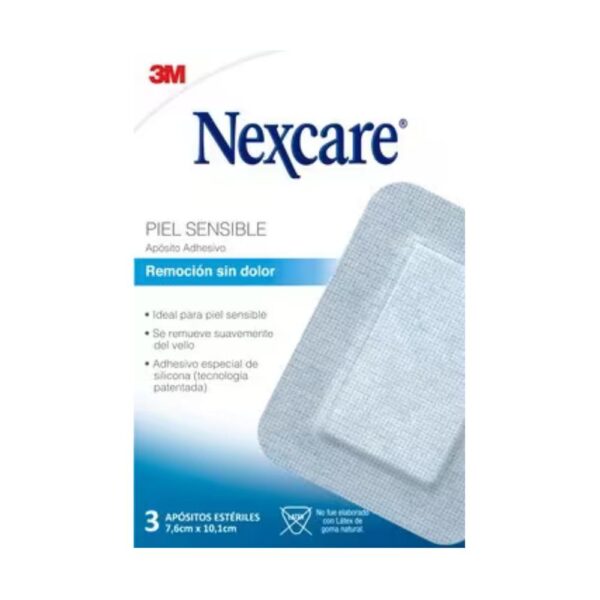 Apósitos Remoción Sin Dolor Nexcare™ 7.6x10.1 cm - 3 unds