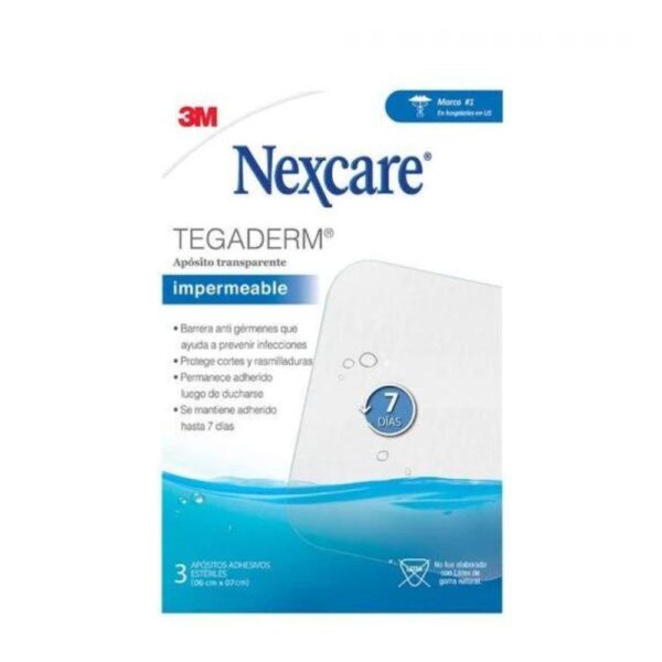 Apósitos Transparentes Nexcare Tegaderm 6x7 cm - 3 unds